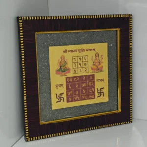 Ganesh laxmi yantra on pyrite frame