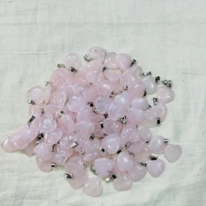Rose quartz heart shape pendant