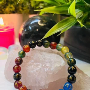 Om Mani Padme Hum Seven Chakra Bracelet
