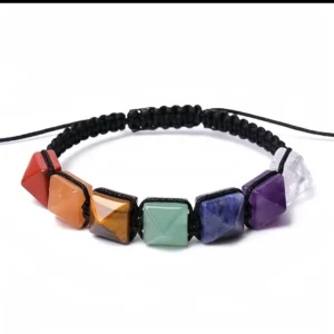 Seven Chakra Pyramid Bracelet